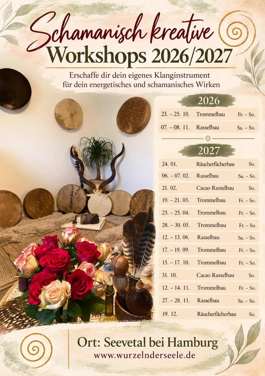 image00001 Flyer Schamanisch kreative Workshops 2026/2027: Termine für Trommelbau, Rasselbau, Cacao Rasselbau und Räucherfächerbau in Seevetal bei Hamburg